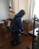 МУНИЦИПАЛЬНЫЕ ПРЕДПРИЯТИЯ "БЛАГОУСТРОЙСТВО" И "ЕНИСЕЙ" ПРОВОДЯТ ДЕЗИНФЕКЦИЮ ПО ЗАЯВКАМ
