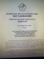 Утверждена Территориальная программа государственных гарантий бесплатного оказания гражданам медицинской помощи в Республике Тыва на 2025 года и на плановый период 2026 год и 2027 год