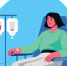 a flat style illustration of a blood donor character vector - Министерство здравоохранения